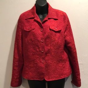 Beautiful Fuchsia and Red Textured Blazer